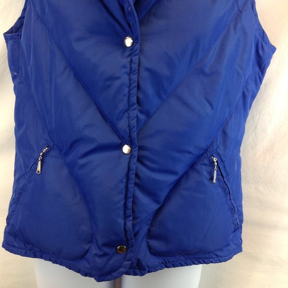 Vintage Blue Goose Down Puffer Vest - Picture 10 of 11